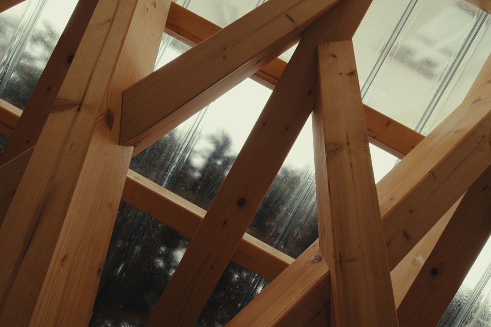 Detail of the Ride + Park timber structure